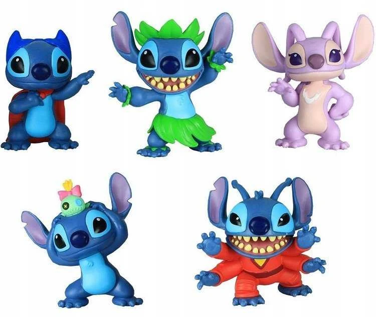 justplay Disney Stitch figūrėlės, 5 vnt. pakuotėje, 5,5 cm