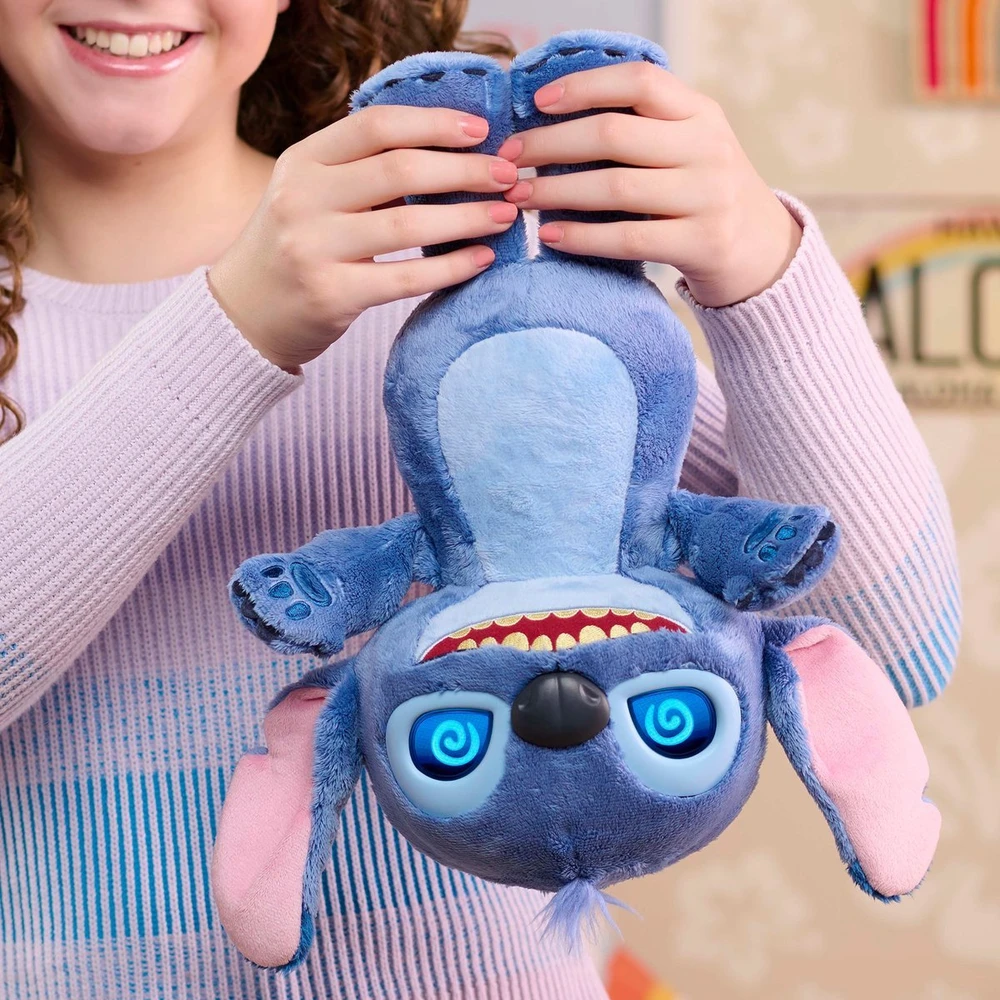 Disney JUST PLAY STITCH Interaktyvus pliušinis nuotaikas keičiantis Stičas, 35 cm