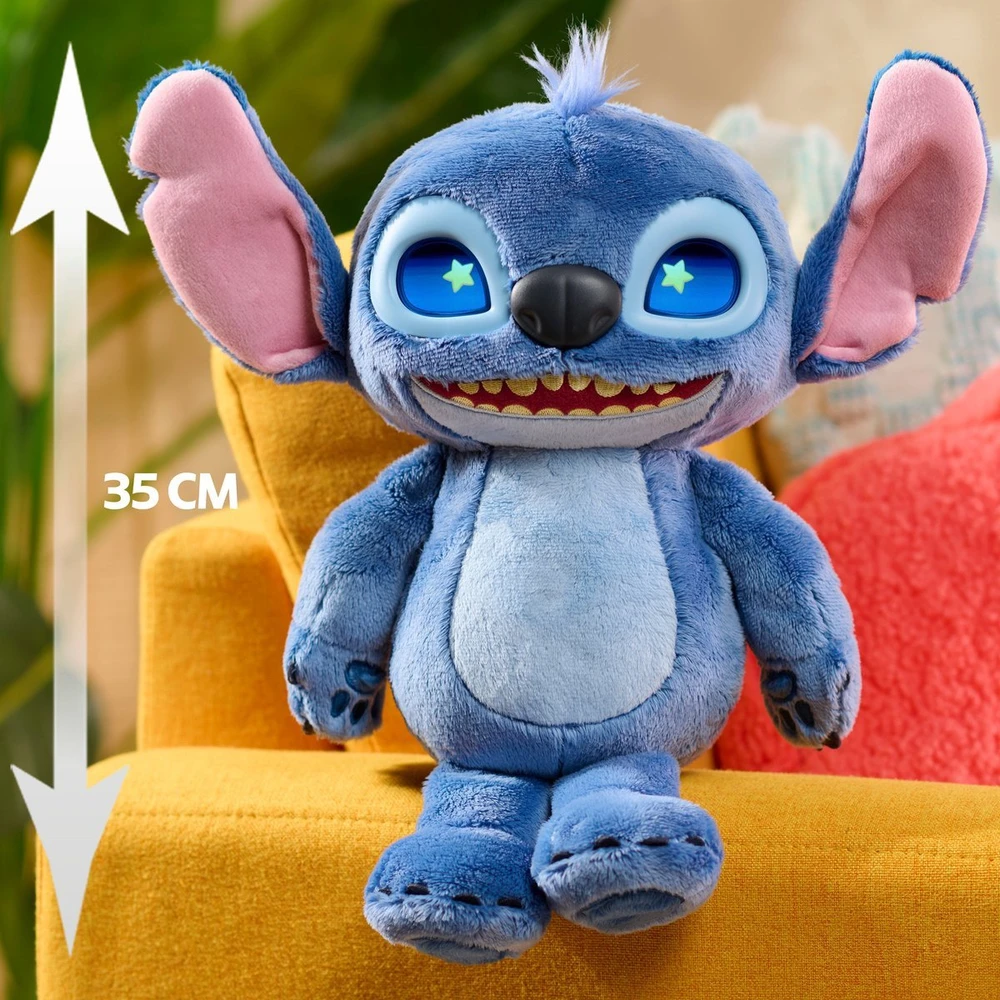 Disney JUST PLAY STITCH Interaktyvus pliušinis nuotaikas keičiantis Stičas, 35 cm