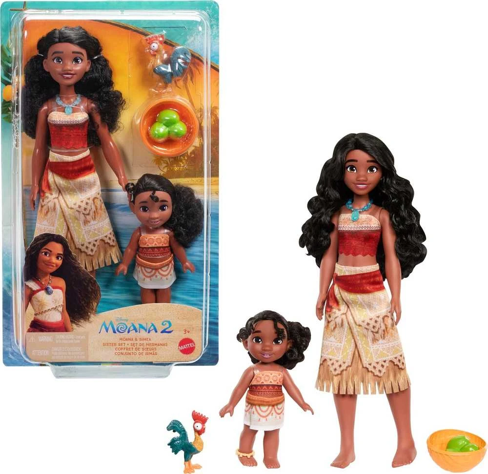 Mattel Disney Vaiana 2 i Simea siostry 2-pak lalek