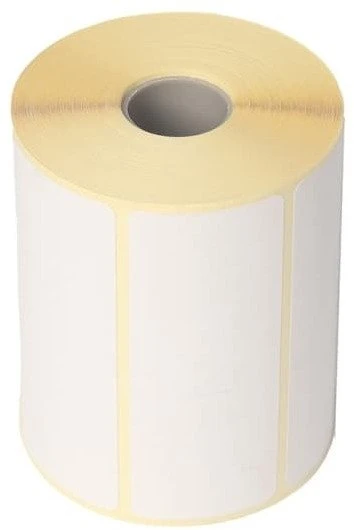 Usorteret Terminė etiketė be spaudos, balta, su perforacija ECO, 102x192 mm - 350 vnt./ritinėlis