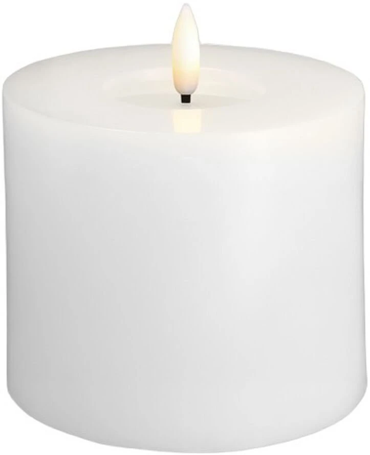 Usorteret Moods & More MM LED žvakė, Silk, Melted, Classic balta, 99x100 mm