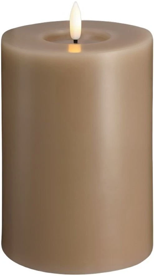 Usorteret Moods & More MM LED pillar candle, Silk, Melted, Sand, 99x150 mm