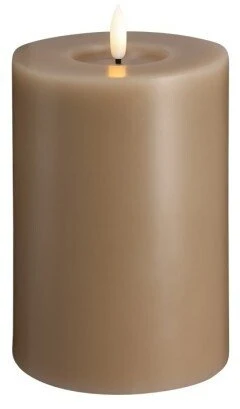 Usorteret Moods & More MM LED pillar candle, Silk, Melted, Sand, 99x150 mm
