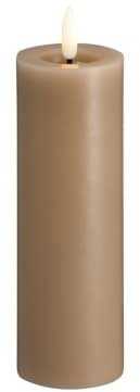 Usorteret Moods & More MM LED pillar candle, Silk, Melted, Sand, 49x150 mm