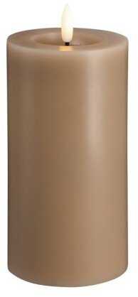 Usorteret Moods & More MM LED pillar candle, Silk, Melted, Sand, 74x150 mm