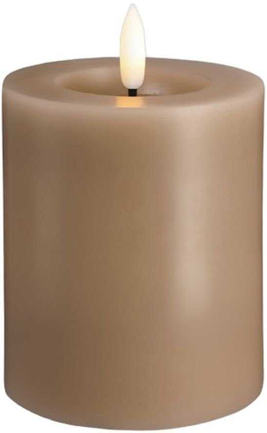 Usorteret Moods & More MM LED pillar candle, Silk, Melted, Sand, 74x100 mm