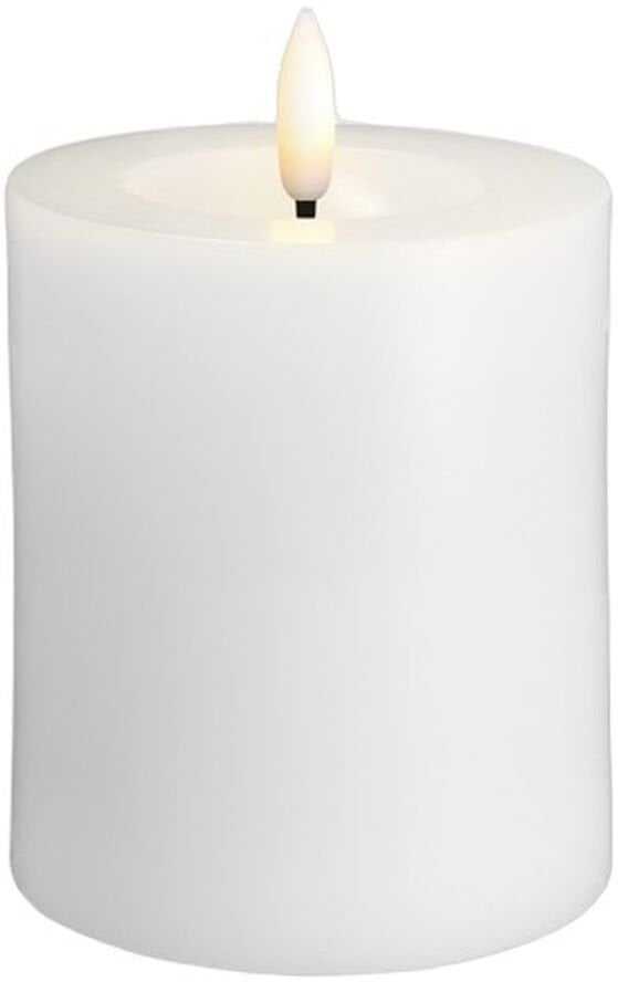 Usorteret Moods & More MM LED žvakė, Silk, Melted, Classic balta, 74x100 mm
