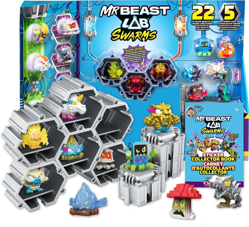 Mr Beast Lab Žaislai - Moose MrBeast Lab Swarms S3 Fusion Chaos Pack 22 figūrėlės