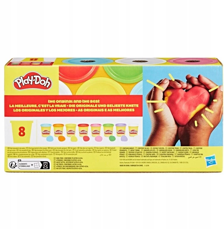 Usorteret Play-Doh 8 vnt. pakuotė, po 680 g – vaivorykštės spalvos