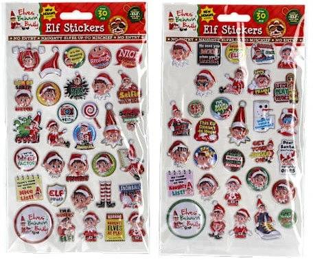 Usorteret Puffy Elf Stickers 30 pcs 2 asst.