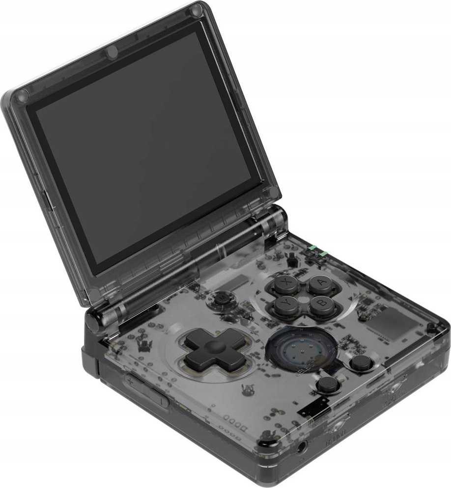 Retro gaming portable console ANBERNIC RG35XX SP Juodas/transparent