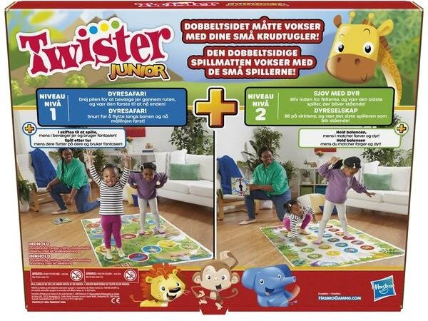 „Hasbro Gaming“ – „Twister Junior“ 2 žaidimai viename (F7478)