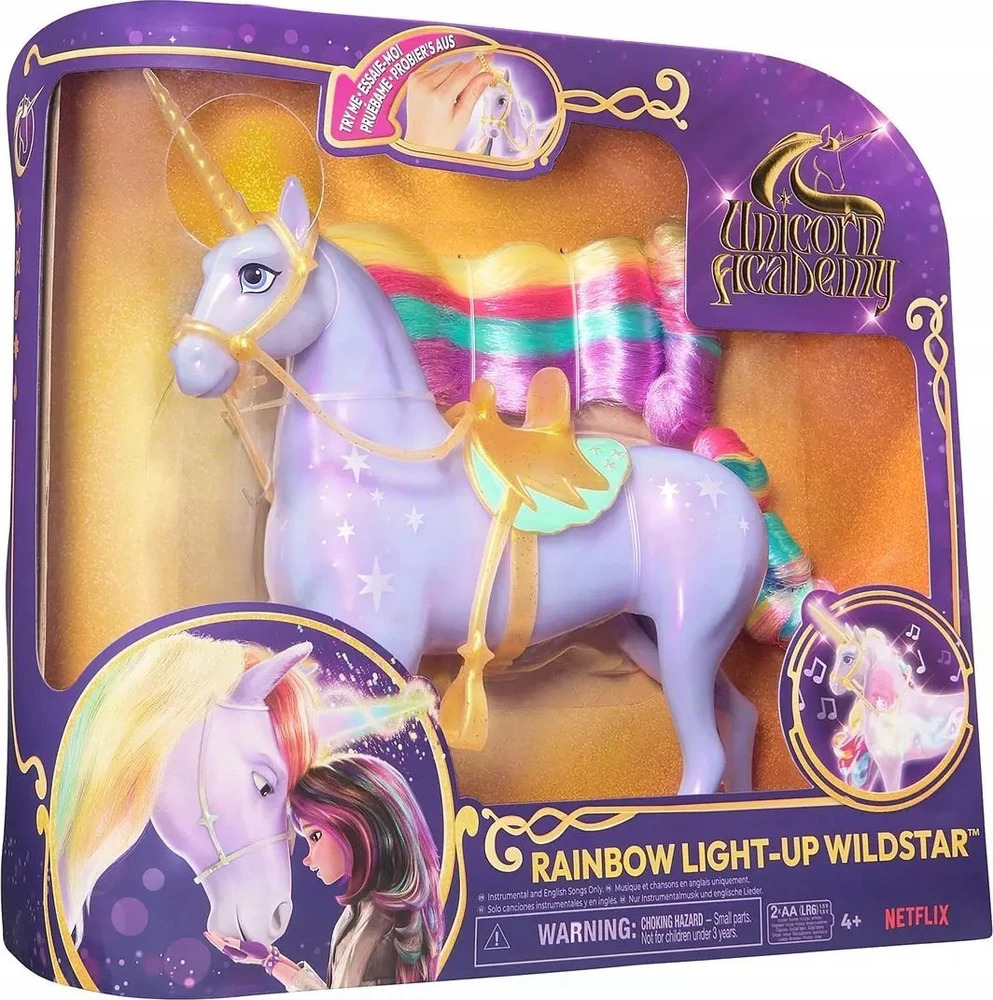Unicorn Academy Rainbow Light-up Wildstar Vienaragis, 28 cm