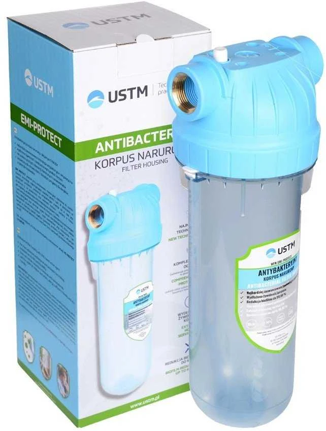 Vandens filtro korpusas USTM EMI antibakterinis, 10 3/4″