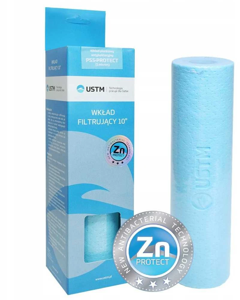 Mechaninė antibakterinė filtro kasetė USTM PS5 10″, 5 mkm
