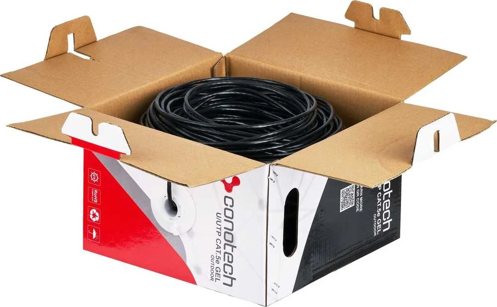 SUKTOS POROS LAIDAS UTP/K5/100M/ZEL/CON CONOTECH