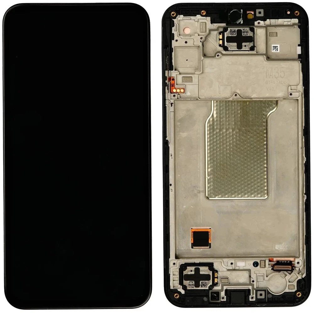 Uts Group Telforceone LCD + lietimui jautrus skydelis Samsung M35 5G originalus su rėmeliu