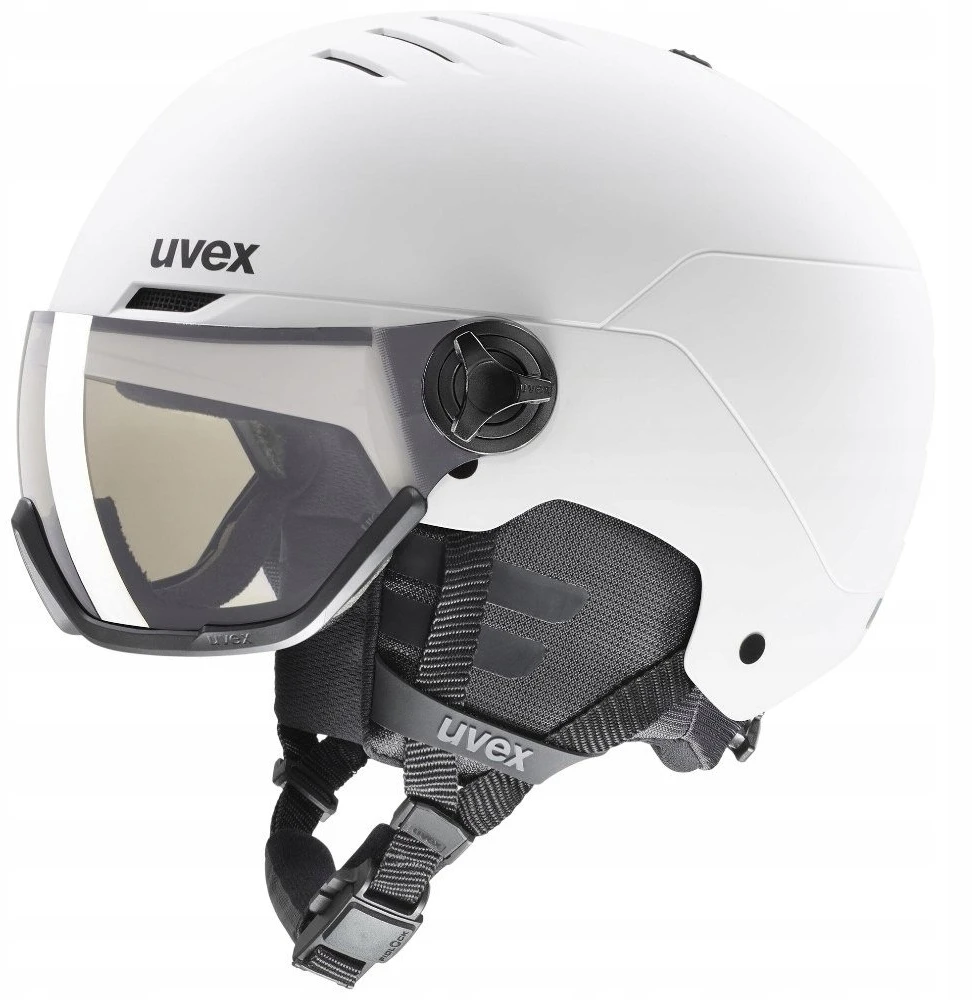 Kask narciarski UVEX Wanted Visor pro V baltas matt