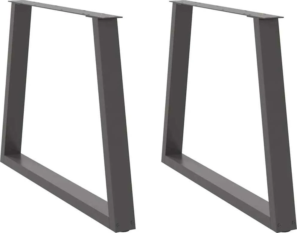 Valgomojo stalo kojos, V formos, 2 vnt., antracito spalvos, 100x(72-73,3) cm, plienas