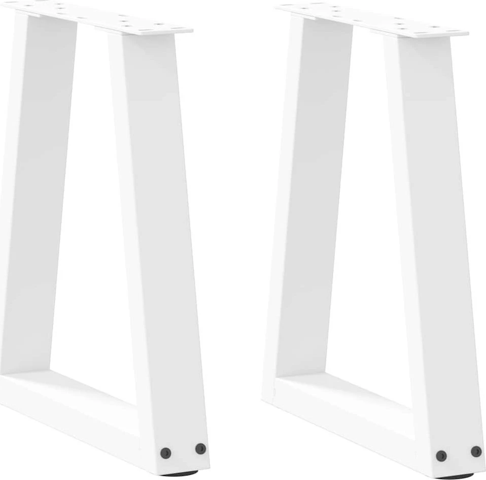 Kavos staliuko kojelės, V formos, 2 vnt., baltos, 28x(42-43,3) cm, plienas