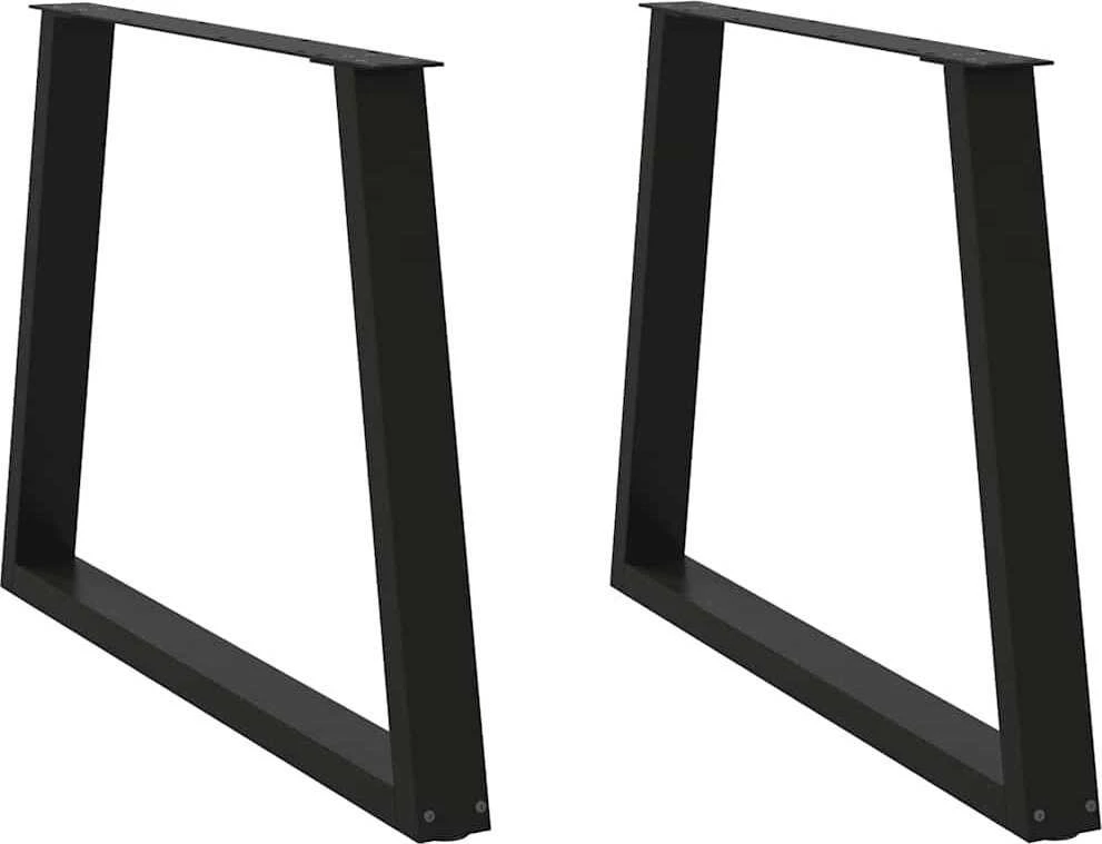 Valgomojo stalo kojos, V formos, 2 vnt., juodos, 100x(72-73,3) cm, plienas
