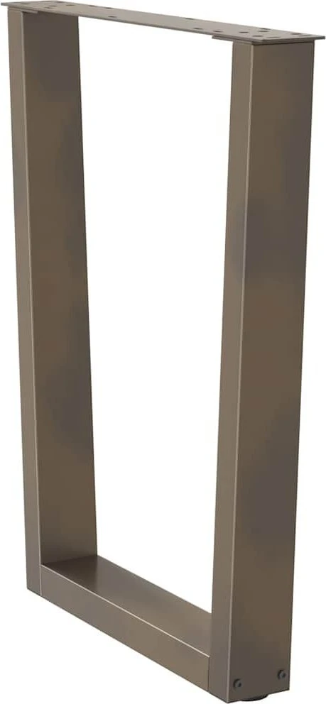Valgomojo stalo kojelės, V formos, 2 vnt., natūralus plienas, 60x(72-73,3) cm, plienas