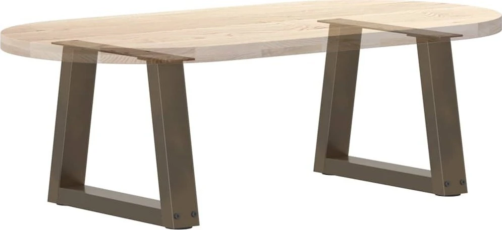 Kavos staliuko kojelės, V formos, 2 vnt., natūralus plienas, 40x(30-31,3) cm, plienas