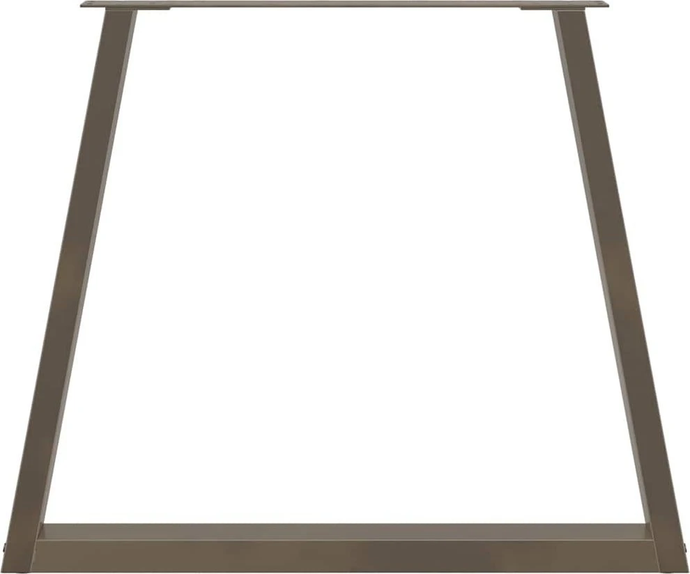 Valgomojo stalo kojelės, V formos, 3 vnt., natūralus plienas, 80x(72-73,3) cm, plienas