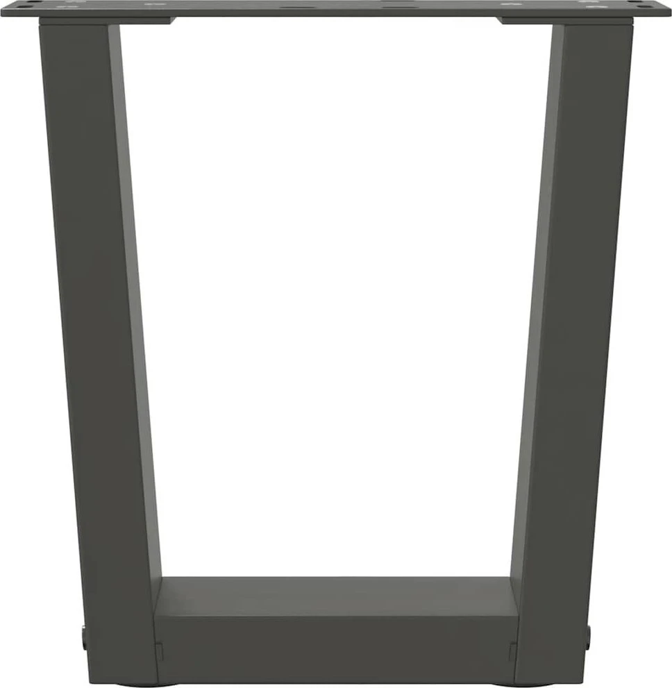 Kavos staliuko kojelės, V formos, 2 vnt., antracito spalvos, 30x(30-31,3) cm, plienas