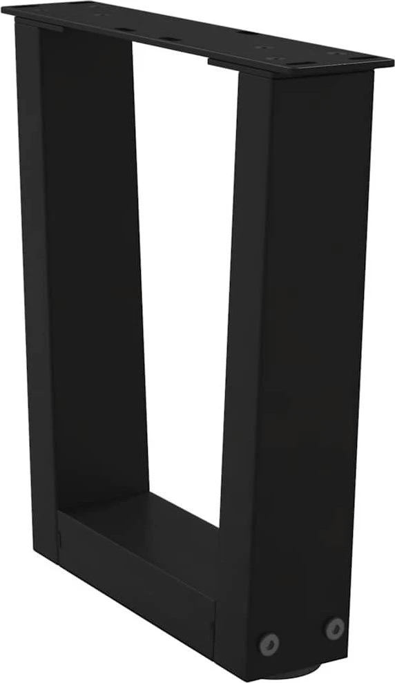 Kavos staliuko kojelės, V formos, 2 vnt., juodos, 30x(30-31,3) cm, plienas