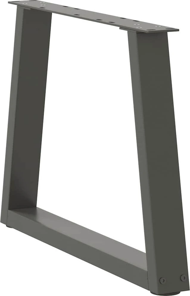 Kavos staliuko kojelės, V formos, 2 vnt., antracito spalvos, 50x(42-43,3) cm, plienas