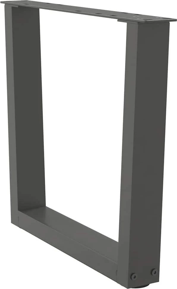 Kavos staliuko kojelės, V formos, 2 vnt., antracito spalvos, 60x(42-43,3) cm, plienas