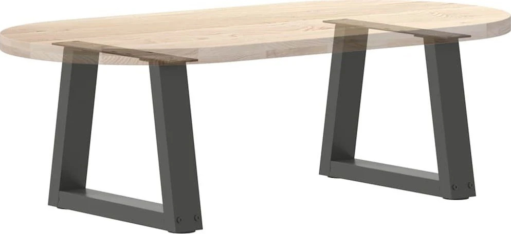 Kavos staliuko kojelės, V formos, 2 vnt., antracito spalvos, 30x(30-31,3) cm, plienas