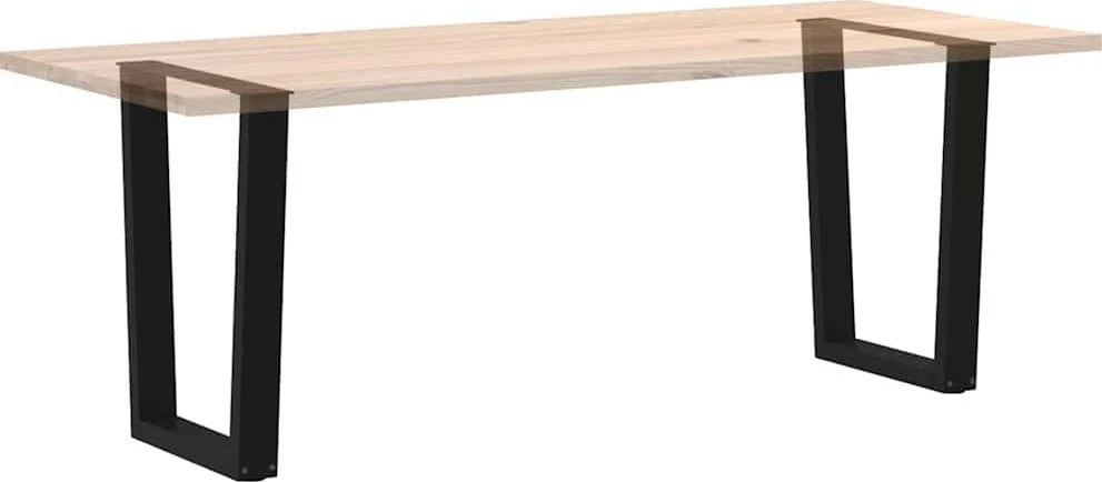 Valgomojo stalo kojelės, V formos, 2 vnt., juodos, 60x(72-73,3) cm, plienas