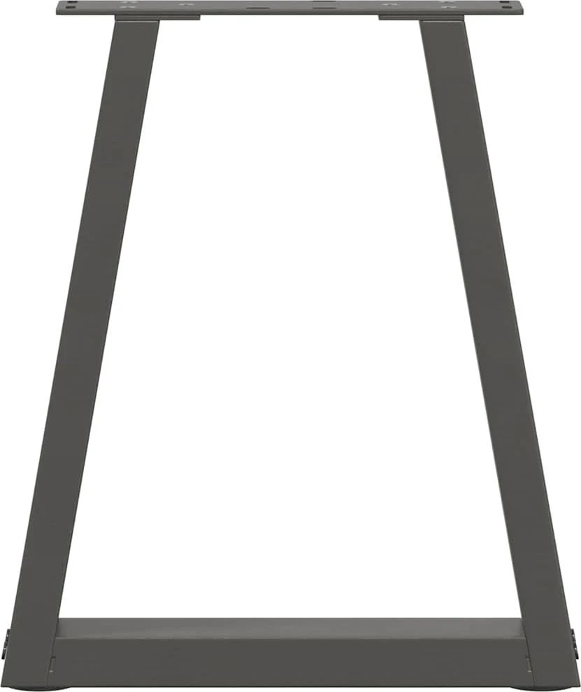 Kavos staliuko kojelės, V formos, 2 vnt., antracito spalvos, 38x(42-43,3) cm, plienas