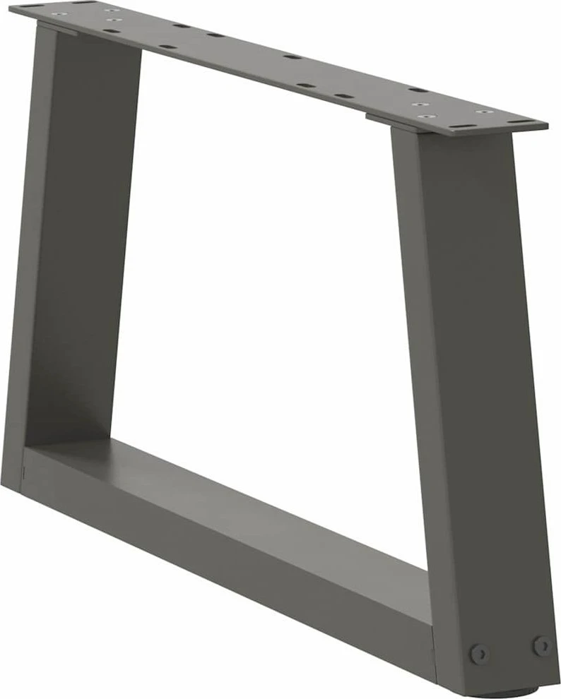 Kavos staliuko kojelės, V formos, 2 vnt., antracito spalvos, 60x(30-31,3) cm, plienas