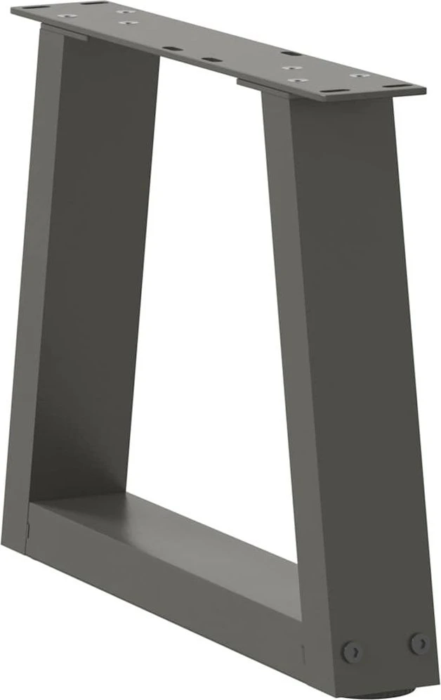 Kavos staliuko kojelės, V formos, 2 vnt., antracito spalvos, 40x(30-31,3) cm, plienas