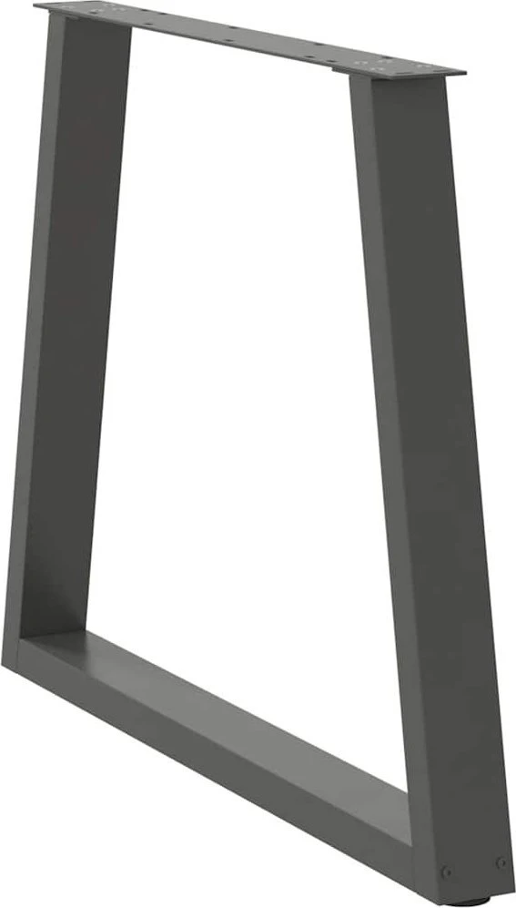 Valgomojo stalo kojos, V formos, 2 vnt., antracito spalvos, 80x(72-73,3) cm, plienas