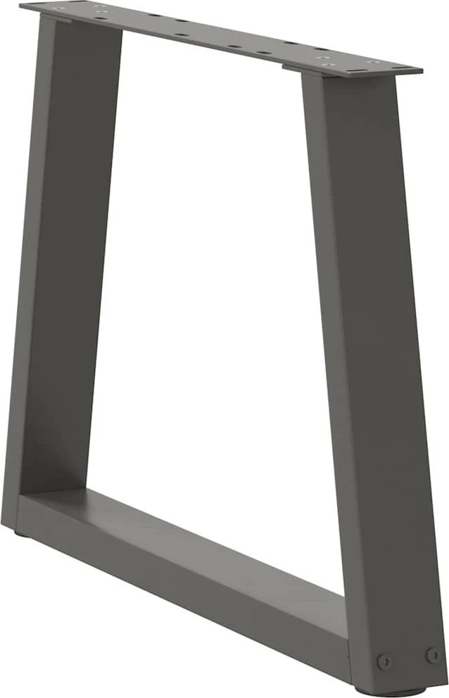 Kavos staliuko kojelės, V formos, 2 vnt., antracito spalvos, 70x(42-43,3) cm, plienas