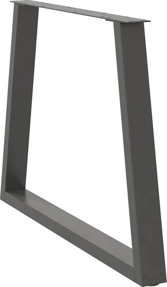 Valgomojo stalo kojos, V formos, 2 vnt., antracito spalvos, 90x(72-73,3) cm, plienas