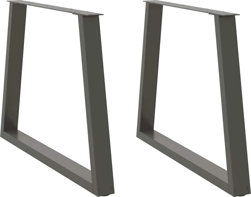 Valgomojo stalo kojos, V formos, 2 vnt., antracito spalvos, 90x(72-73,3) cm, plienas