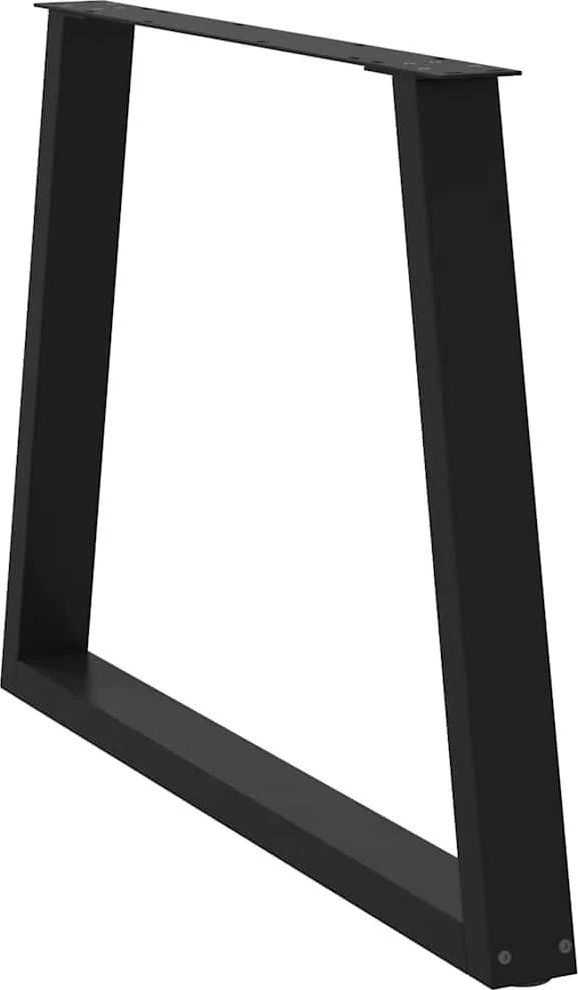 Valgomojo stalo kojelės, V formos, 2 vnt., juodos, 90x(72-73,3) cm, plienas
