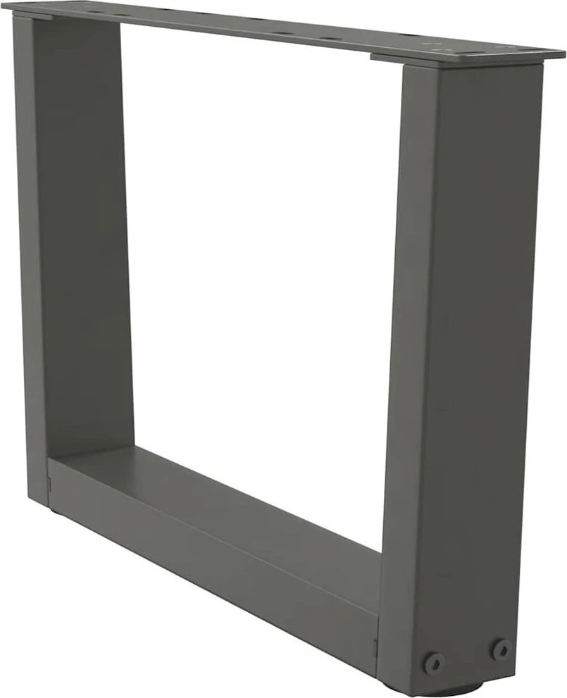 Kavos staliuko kojelės, V formos, 2 vnt., antracito spalvos, 60x(30-31,3) cm, plienas