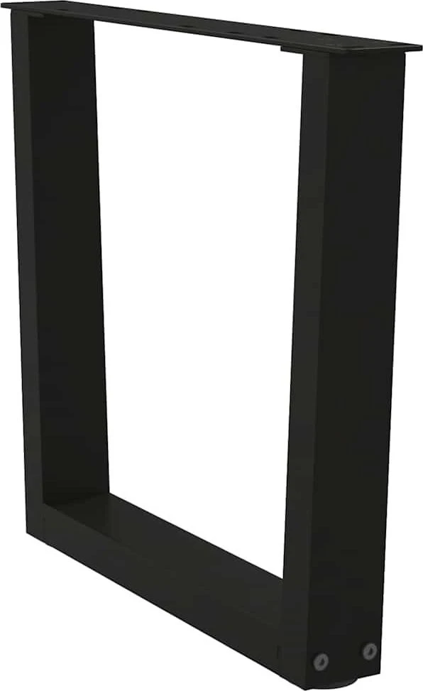 Kavos staliuko kojelės, V formos, 2 vnt., juodos, 50x(42-43,3) cm, plienas