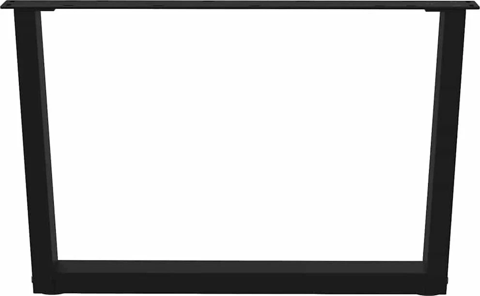 Kavos staliuko kojelės, V formos, 2 vnt., juodos, 70x(42-43,3) cm, plienas