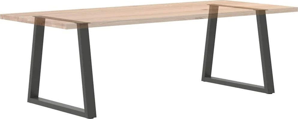 Valgomojo stalo kojos, V formos, 2 vnt., antracito spalvos, 80x(72-73,3) cm, plienas