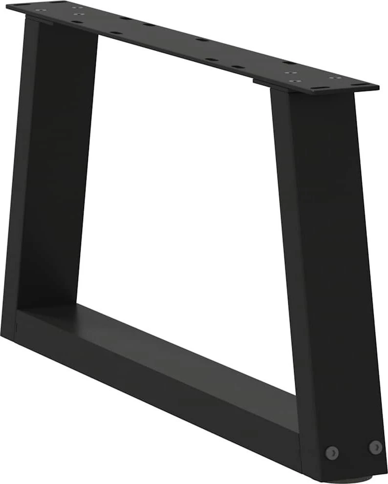Kavos staliuko kojelės, V formos, 2 vnt., juodos, 70x(30-31,3) cm, plienas