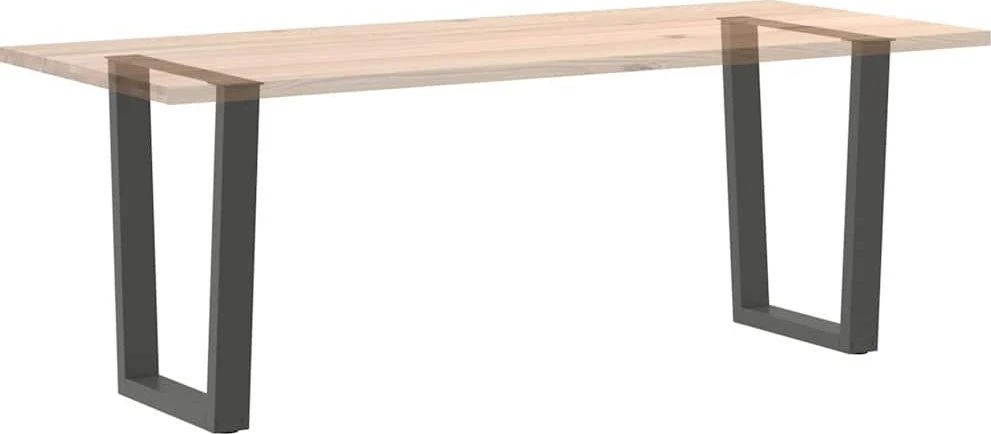 Valgomojo stalo kojos, V formos, 2 vnt., antracito spalvos, 60x(72-73,3) cm, plienas