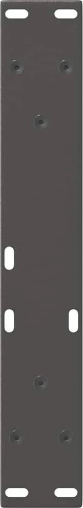 Kavos staliuko kojelės, V formos, 2 vnt., antracito spalvos, 38x(42-43,3) cm, plienas